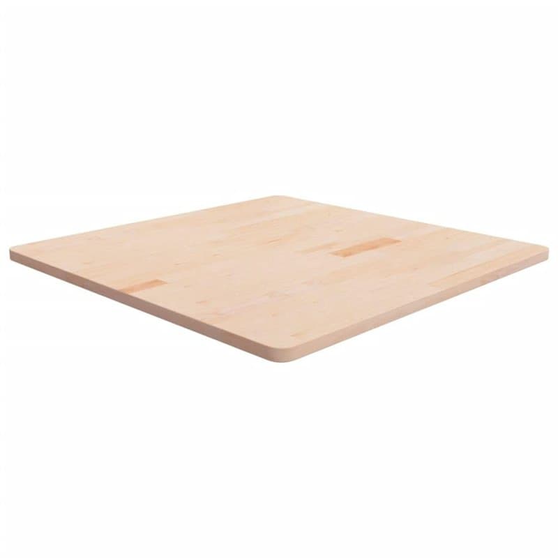 Bussandri Exclusive Plateau de table carré en chêne non traité 90 x 90 x 2,5 cm