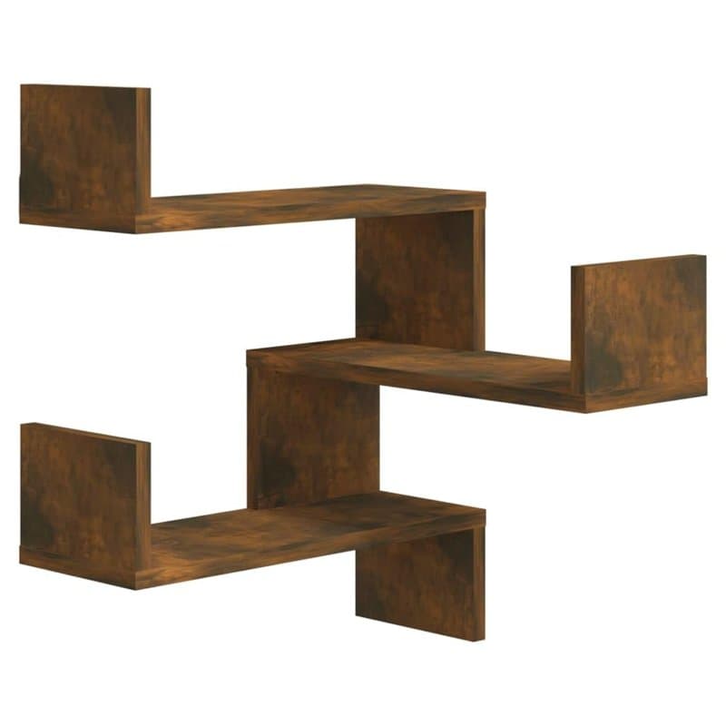 vidaXL Scaffale Parete Angolo Rovere Anticato 40x40x50cm Multistrato