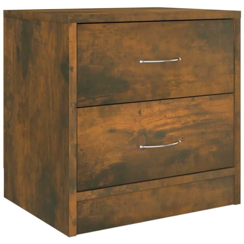 vidaXL Comodino Rovere Fumo 40x30x40 cm in Legno Ingegnerizzato