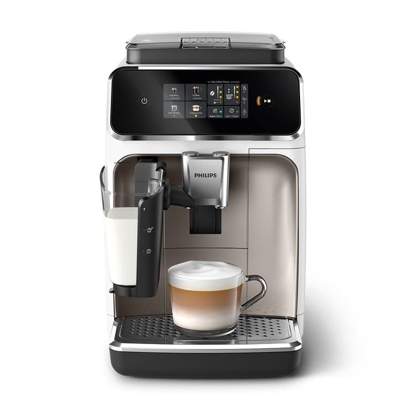 Machine à Expresso Automatique Philips Série 2300-4 Boissons, Écran tactile couleur moderne, Système de lait LatteGo, SilentBrew