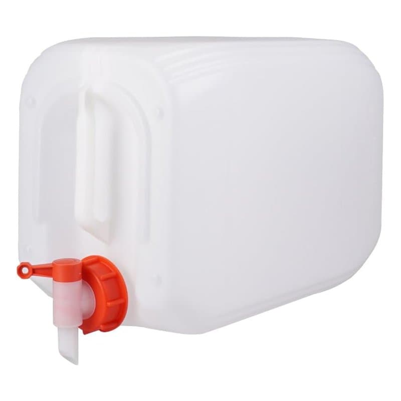 Jerrycanshop Jerrican en plastique 20 l avec robinet pour liquides dangereux, eau et aliments dangereux, Bidon UN – 20 l – Plast