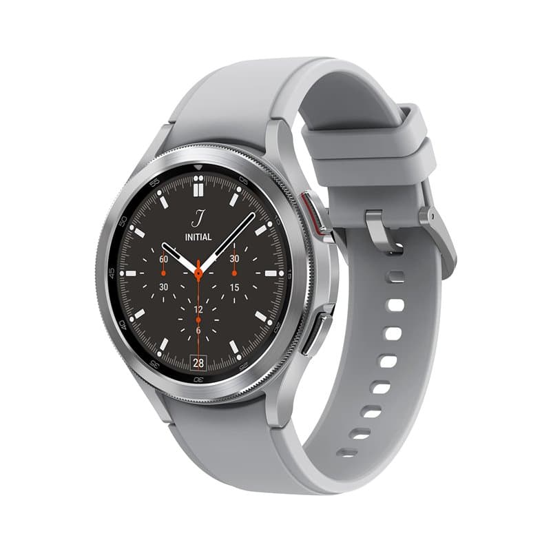 Samsung Galaxy Watch4 Classic 46 mm SmartWatch SmartWatch Acier Inoxydable, Virole rotative, Surveillance Bien-être, Fitness Tra