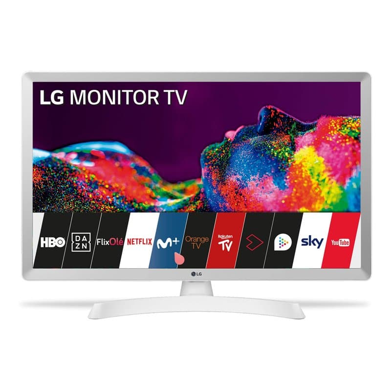 LG - 24TN510S- WZ - Téléviseur-Moniteur Intelligent, 24", écran LED HD (1366 x 768, 16:9, DVB-T2/C/S2, WiFi, Miracast, 10 W, 2 x
