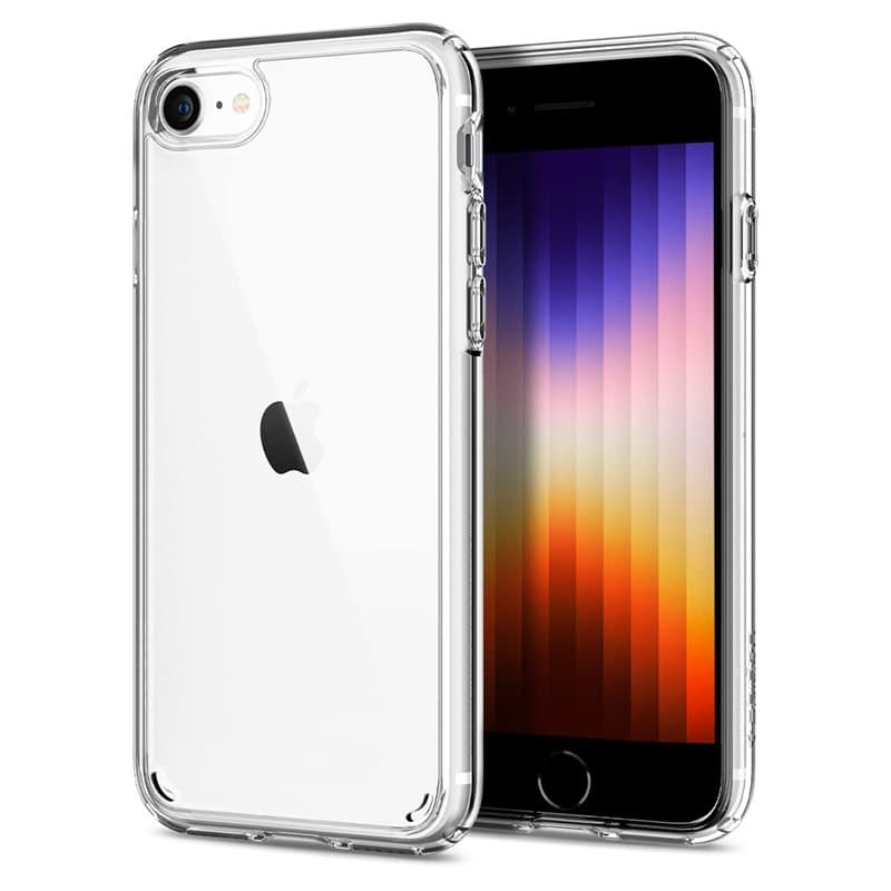 Spigen Ultra Hybrid Coque Compatible avec iPhone SE 2022 5G, iPhone SE 2020, iPhone 8 et iPhone 7 - Transparent