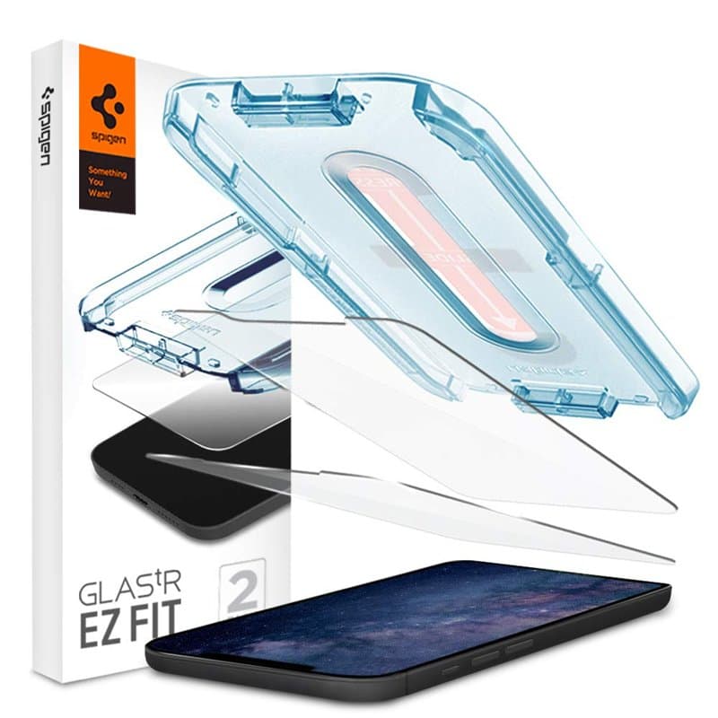 Spigen Glas.TR EZ Fit Verre Trempé Compatible avec iPhone 12 Mini, 2 Pièces, Résistant aux Rayures, 9H Protection écran