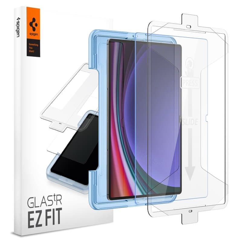 Spigen Glas.tR EZ Fit Verre Trempé compatible avec Samsung Galaxy Tab S10 Ultra, Galaxy Tab S9 Ultra, 1 Unité, Kit d'installatio