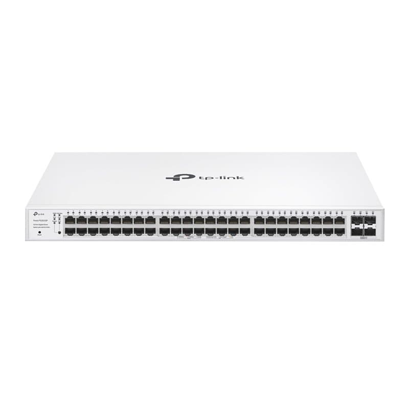TP-Link Festa FS352GP Commutateur PoE+ Gigabit 52 Ports, 48 Ports PoE, 384 W, Gestion dans Le Cloud, QoS, sécurité avancée, idéa