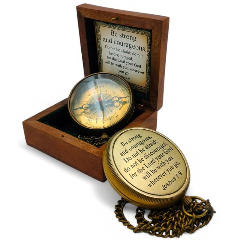KHUMYAYAD - Boussole antique en laiton. Cadeaux de baptême pour garçons, cadeaux de confirmation, cadeaux de première communion