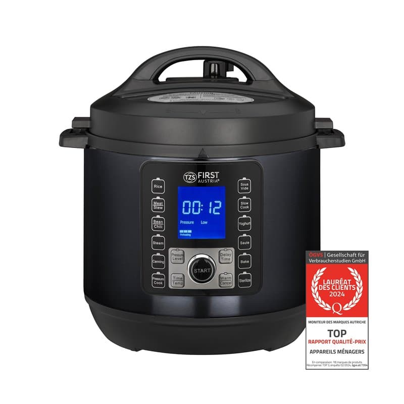 TZS First Austria Autocuiseur Multifonction 6L, Multicuiseur Electrique avec 12 Programmes, Fonction Maintien au Chaud et Minute