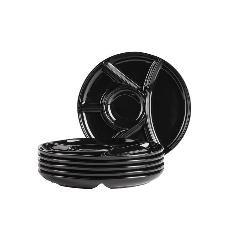 MÄSER Lot d'assiettes à fondue pour 6 personnes, assiettes pour fondue, fête, barbecue, avec compartiments pratiques, polyvalent