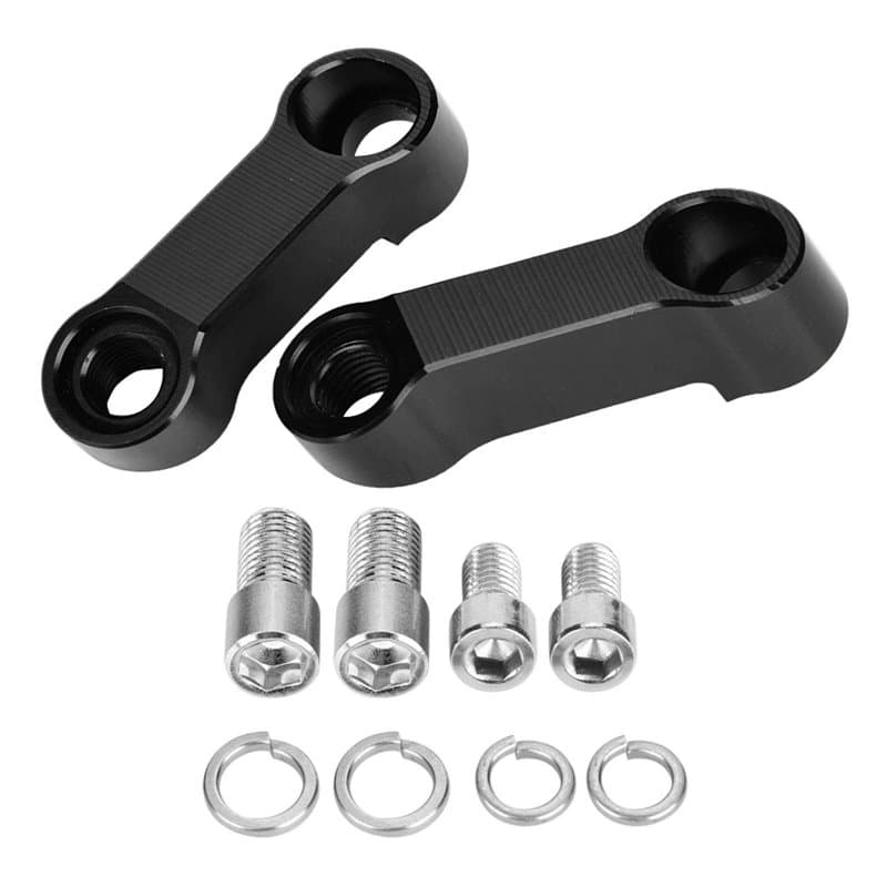 Rallonge de rétroviseur, 10 mm 8 mm Kit d'adaptateur de rétroviseur de moto Riser Mount Extender