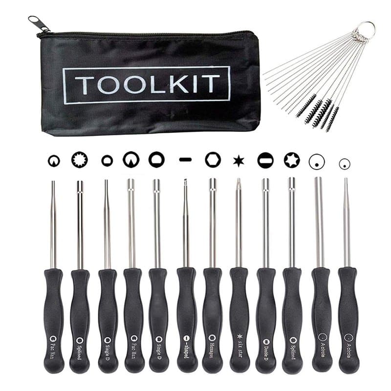Hippotech Lot de 12 outils de réglage de carburateur avec tournevis acircle pour carburateur commun à 2 cycles - Outil de réglag