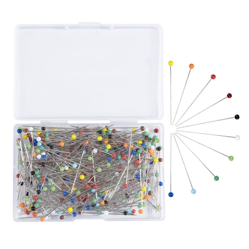 Épingles Couture, 300 Pièces Epingles Couturiere Epingle a Tete Ronde Couture Couleur Mixte pour mercerie,Patchworkde, Couture e