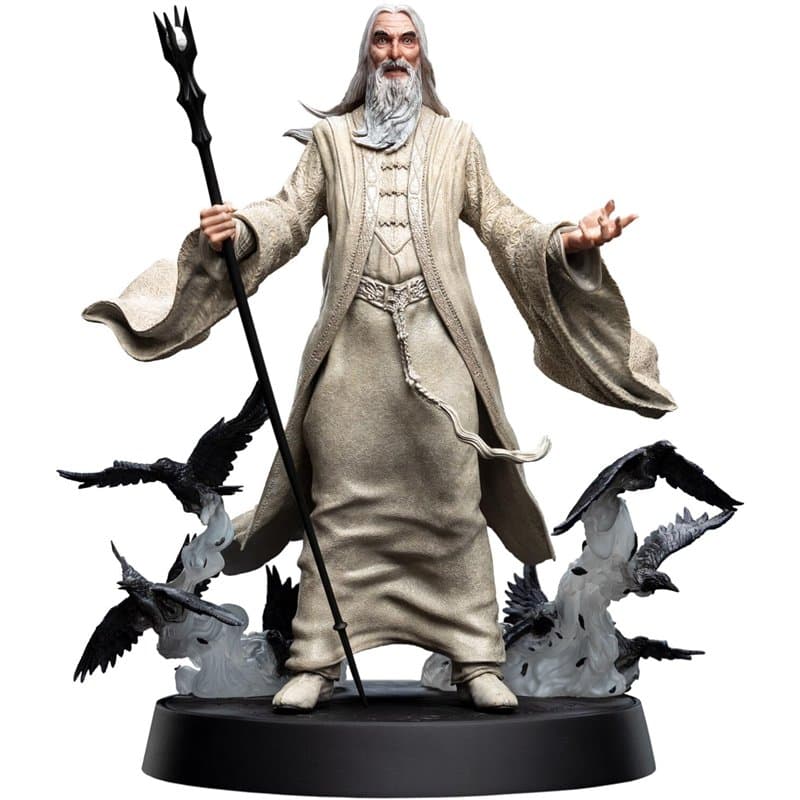 Weta Workshop Statue du Seigneur des Anneaux de Fandom PVC Saroumane La Blanche 26cm