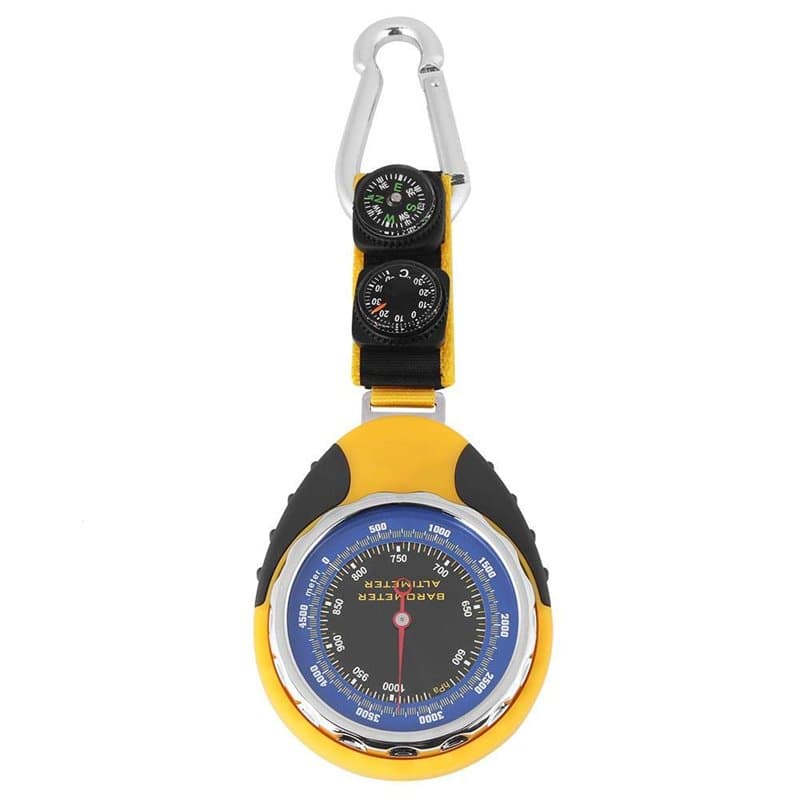 Baromètre + Altimètre + Boussole + Thermomètre Testeur 4 en 1, Randonnée en Plein Air Escalade Ski Cyclisme Équipement Nécessair