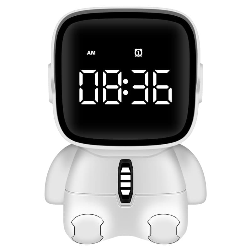 ALEENFOON Réveil numérique LED pour enfants Réveil astronaute avec fonction snooze, 2 alarmes, fonction compte à rebours, horlog