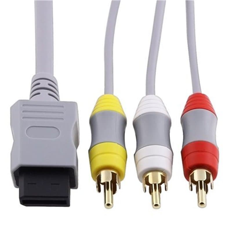 AV composite câble Cordon video & audio 3-RCA 6 FT Pour Nintendo Wii TV/moniteur