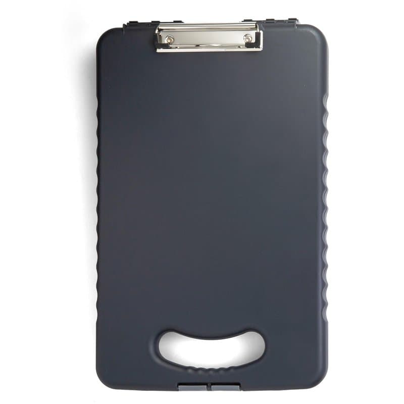 Officemate Porte-bloc avec casier de rangement et poignée pour documents A4, Porte-document compact pour papiers, Pince, Pour le