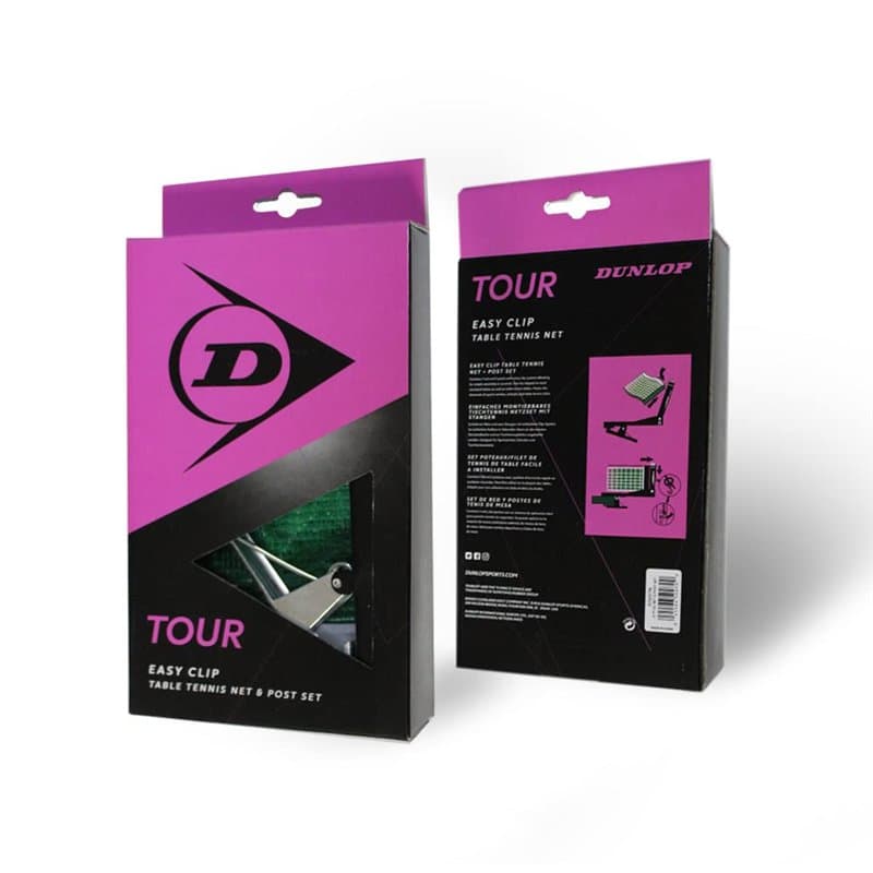 Dunlop Ensemble de Filets et Poteaux de Tennis de Table Tour
