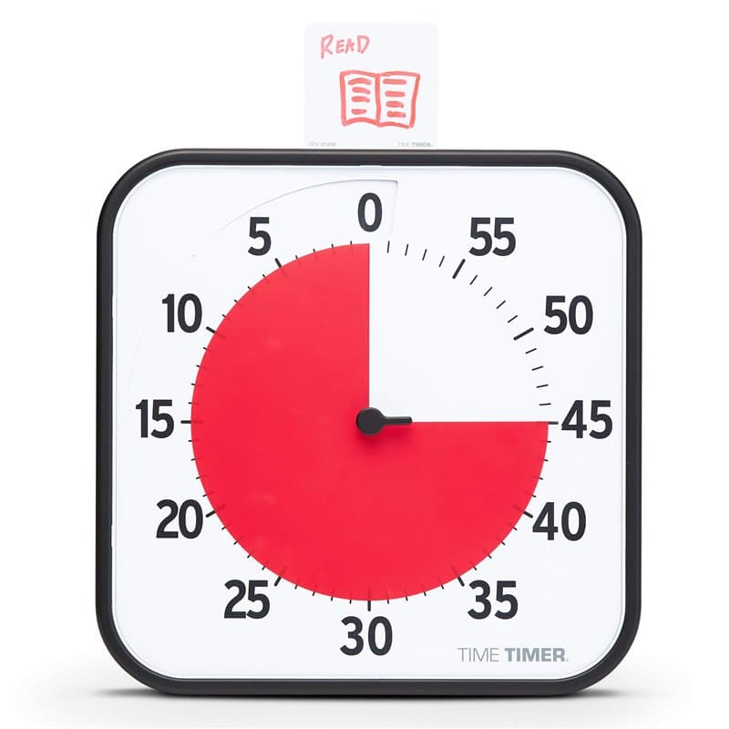 Time Timer Original Large, 30x30x4cm - Minuterie Visuelle de 60 Minutes Magnétique - Compte à rebours de la Salle de Classe ou d