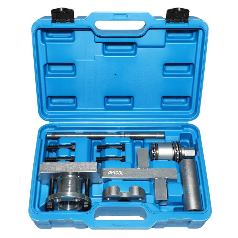 DPTOOL Outil d'installation de poulie de Vilebrequin Extracteur d'amortisseur de Vilebrequin Compatible avec Jaguar Land Rover 3