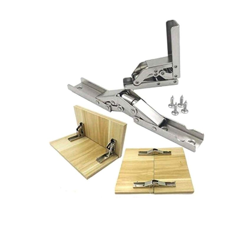 Porte pliante à 90 degrés/charnière d'étagère pièces de meubles de cadre de table à support dissimulé (2 pièces)