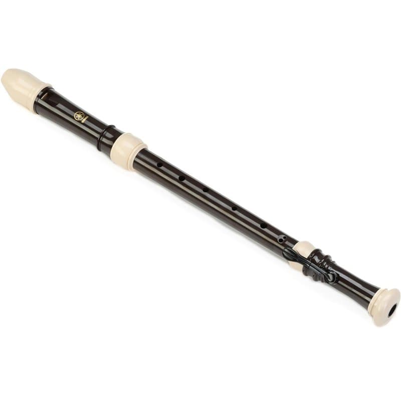 YAMAHA - Flûte à bec ténor 304B ans, clé en Do, Doigté baroque, Résine ABS, 3 pièces, C/C# double clés, Repose-pouce, Marron fon