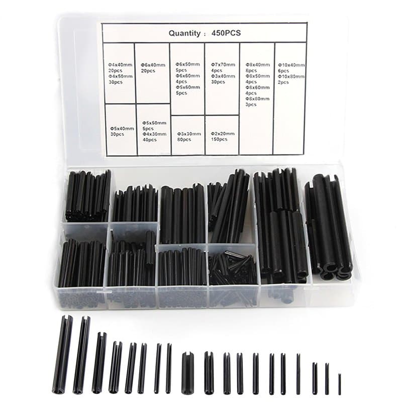 Lot de 450 goupilles de serrage creuses en acier inoxydable M2/M3/M4/M5/M6/M7/M8/M10