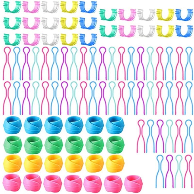 ANBOO 100 PCS Pinces à Canette Porte, Pinces de Canette, Hugger de Bobine de Fil, Accessoires de Couture en Plastique pour Bobin