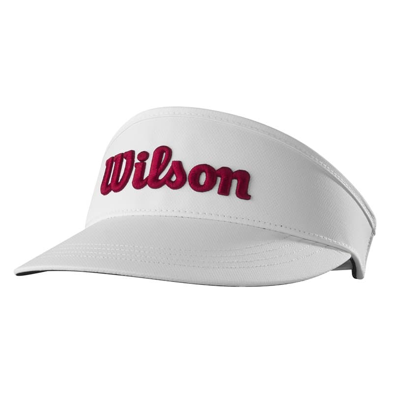 Wilson Tour Visor Visière, Blanc/Rouge, Taille Unique Homme