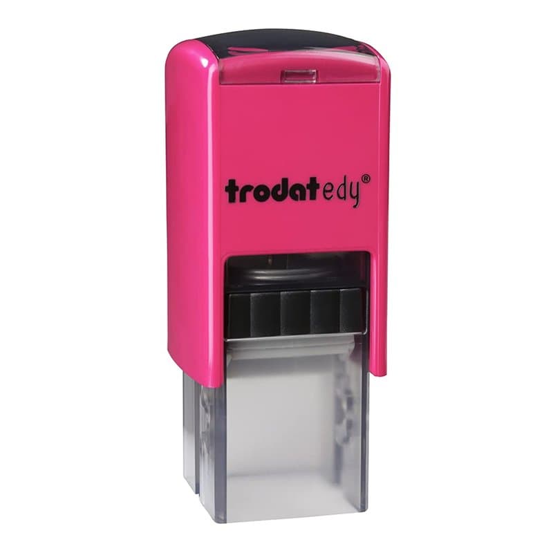 Trodat edy FIX Tampon de motivation pour enseignants et éducateurs - 1 motif licorne pointe allemande, boîtier rose, empreinte r