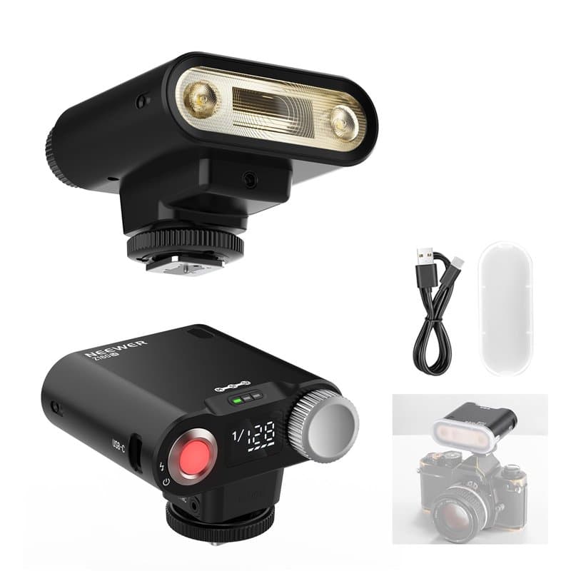NEEWER Flash Caméra Z160 SE,20Ws GN15 6000 ± 200K,Alimentation Manuelle 1/1-1/128 & Mode S1/S2,éclairage Studio Pleine Puissance