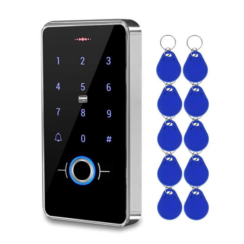 FST IP68 étanche RFID Clavier Contrôle d'accès d'empreintes Digitales Biométrique WG26 / 34 Clavier Tactile + 10pcs 13.56MHz Key