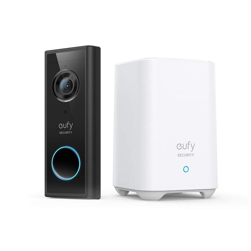 eufy Security Sonnette vidéo Doorbell S220 sans Fil (avec Batterie) avec HD 2K, aucuns Frais mensuels, AI intégrée pour la détec