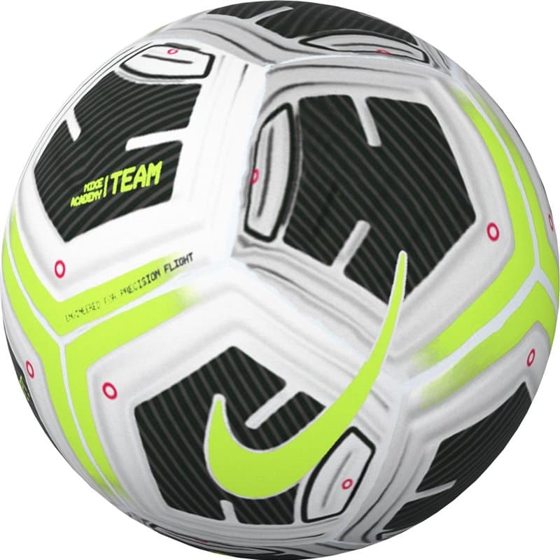 Nike Ballons De Football NK Academy - Team - Fa24, White/Black/Volt, FZ7540-100, 3