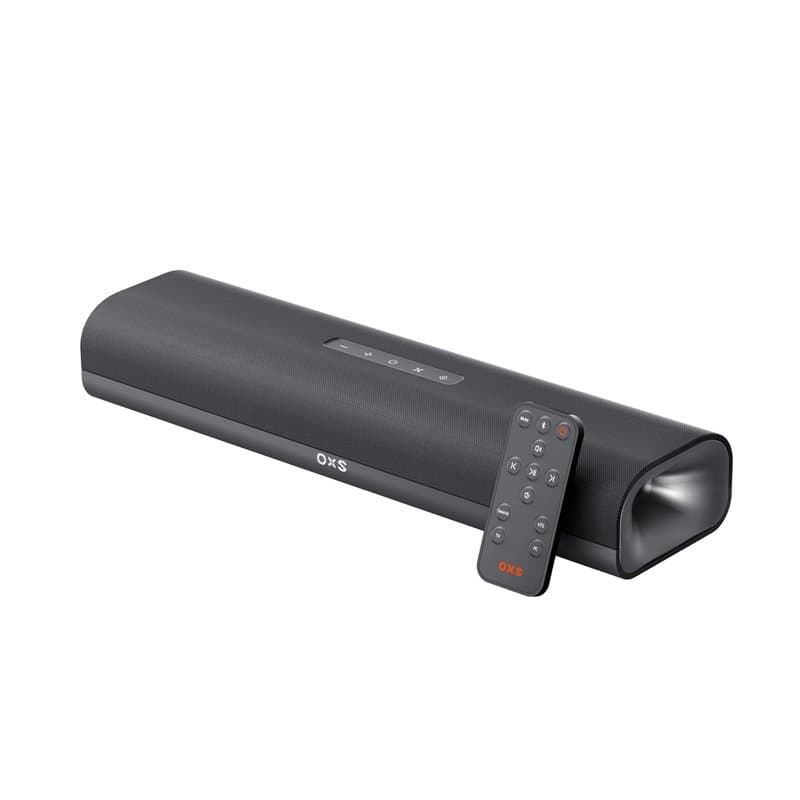 OXS Thunder Lite Barre de Son de Jeu PC pour TV avec Son Surround virtuel, 2 Pilotes de Gamme complète, Tube de Basse, Design Co