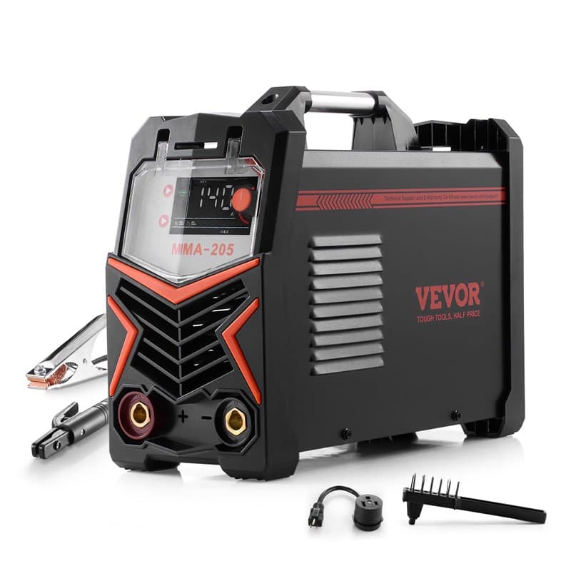 VEVOR Poste à Souder TIG, 205 A, Machine de Soudage 2 en 1, avec Grand Écran LED, Lift TIG/MMA (Stick), Soudeur Électrique avec