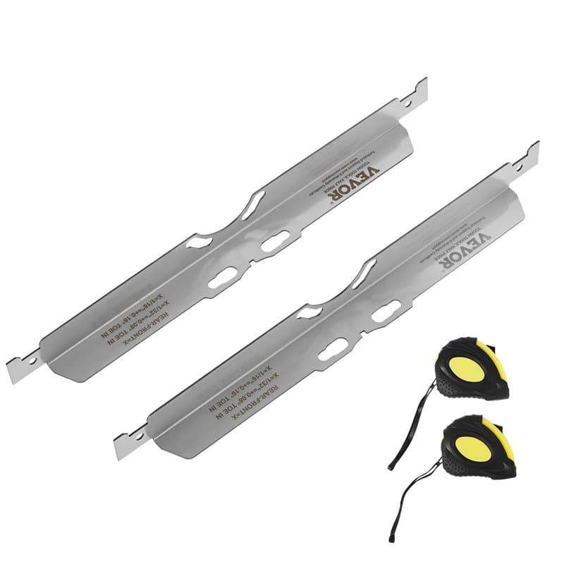VEVOR Outil d'Alignement de Roues 2PCs Système de Réglage de Parallélisme en Inox Plaques de Réglage de Carrossage Précises avec