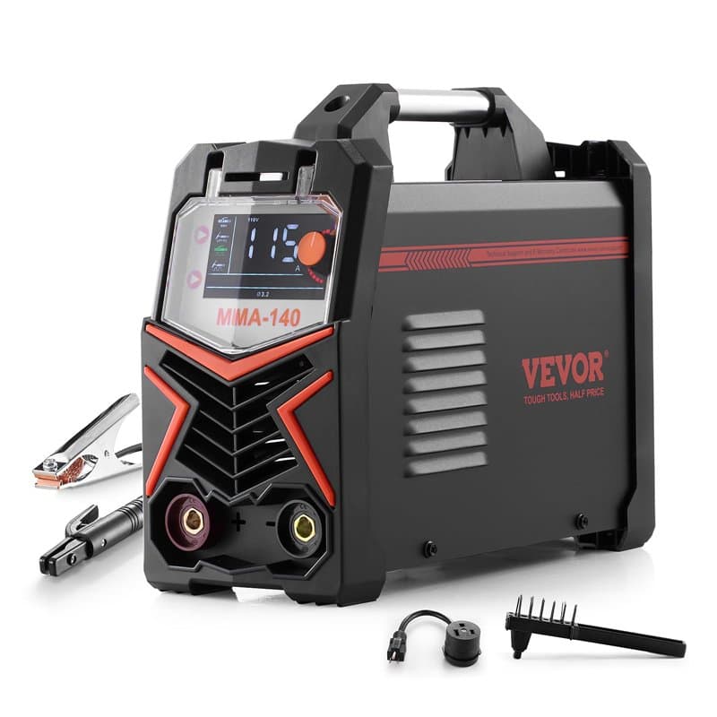 VEVOR Poste à Souder TIG, 140 A, Machine de Soudage 4 en 1, Grand Écran LED, DC Pulse TIG/DC Pulse MMA/Lift TIG/MMA (Stick), Sou