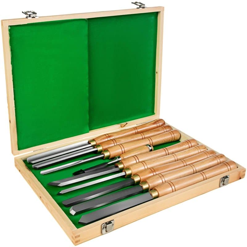 VEVOR Ciseaux à Bois 8 PCS Outils de Gravure à Bois avec Lames en Acier Rapide, Boîtier Facile à Stocker et à Transporter, Prise