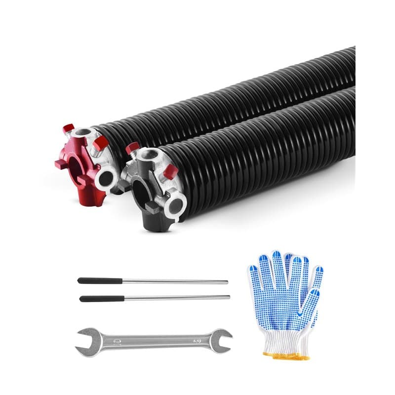 VEVOR Ressorts de torsion pour porte de garage, 1 paire, Φ5,94xΦ50,8x787 mm, 16000 cycles, revêtement noir électrophorétique pou