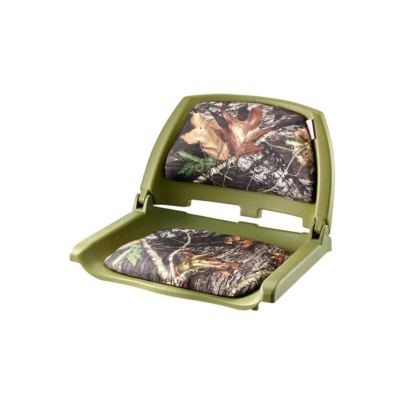VEVOR Siège de Bateau à Dossier Bas, Support de Siège de Bateau Pliable, avec Coussin en Éponge Épais et Tissu en Polyester PU,