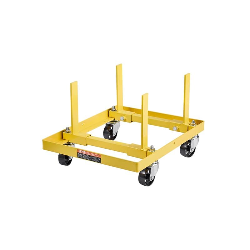 VEVOR Support Moteur d’Atelier Capacité 340 kg, Chariot de Manutention pour Moteur en Acier, Largeur et Longueur Réglables, avec