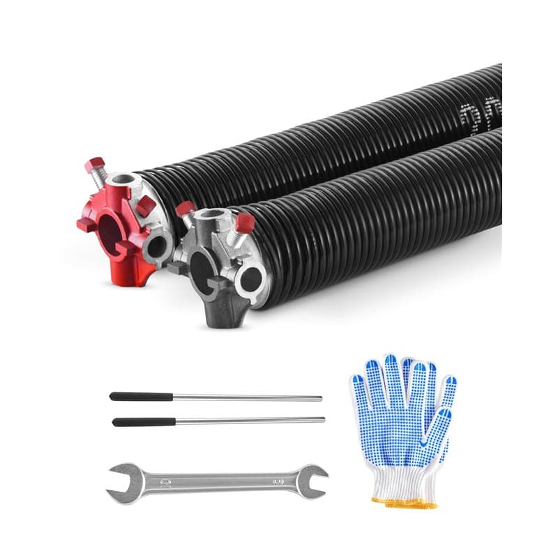 VEVOR Ressorts de torsion pour porte de garage, 1 paire, Φ5,26xΦ50,8x618 mm, 16000 cycles, revêtement noir électrophorétique pou