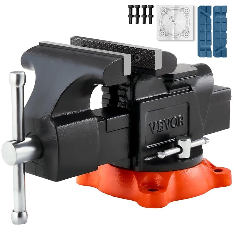 VEVOR Étau Établi Polyvalent Largeur Mâchoire 127 mm, Étau Atelier Fonte Ductile, Ouverture Maximale de Mâchoire 125 mm, avec En
