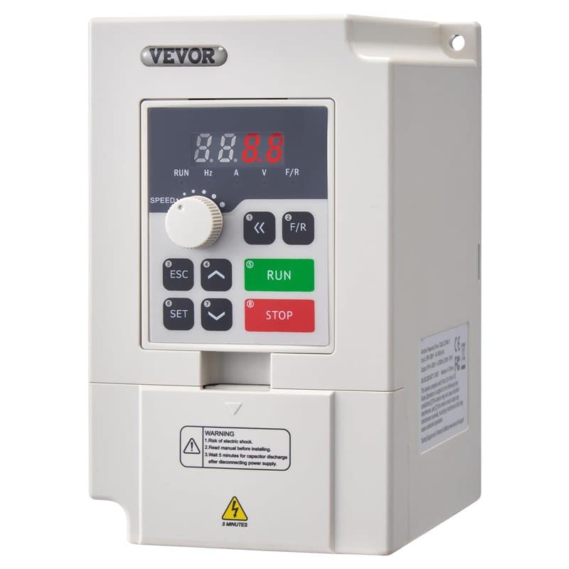 VEVOR Variateur de Fréquence, 2,2 kW, Entraînement à Fréquence Variable, 5 A, Entrée Triphasée 380 V 50/60 Hz vers Sortie Tripha