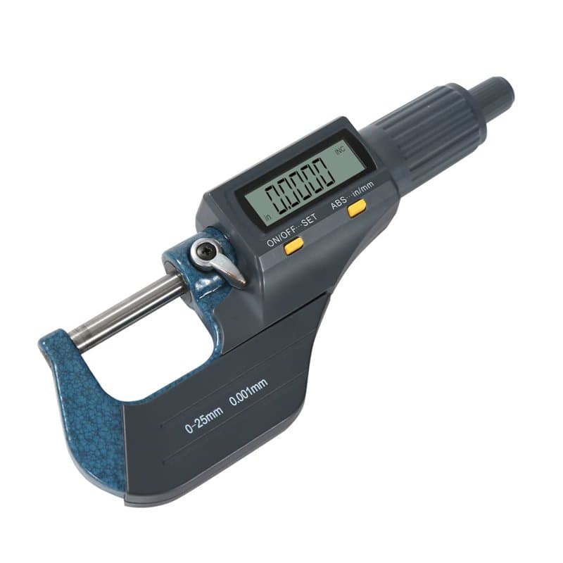 KATSU Micromètre Numérique 0-25 mm / 0-1" Résolution 0,001mm Haute Précision LCD Micromètre Extérieur électronique Calibre Mesur