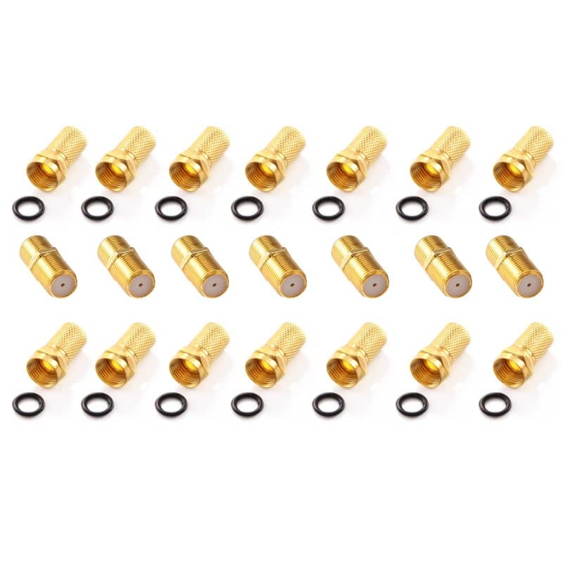 doesnotapply DKBT 21 Pcs Fiches F -Adaptateur Antenne Connecteur Coaxial Raccord Antenne TV Adaptateur D'antenne Coaxial Femelle