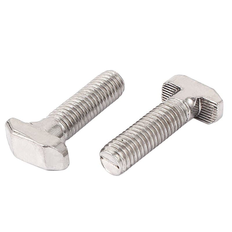 sourcing map Filetage M8 acier inoxydable T rainure Baisse Goujon vis boulon coulissante 35mm 2pcs