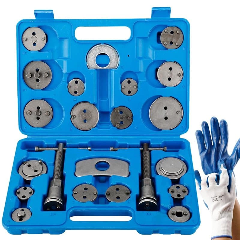 FreeTec Coffret Repousse piston d'étriers de freins pour remplacement de disque Outil et adaptateurs, de mâchoire ou de plaquett